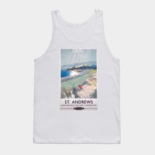 St Andrews, Scotland - BR, ScR - Vintage Railway Travel Poster - 1950s Tank Top